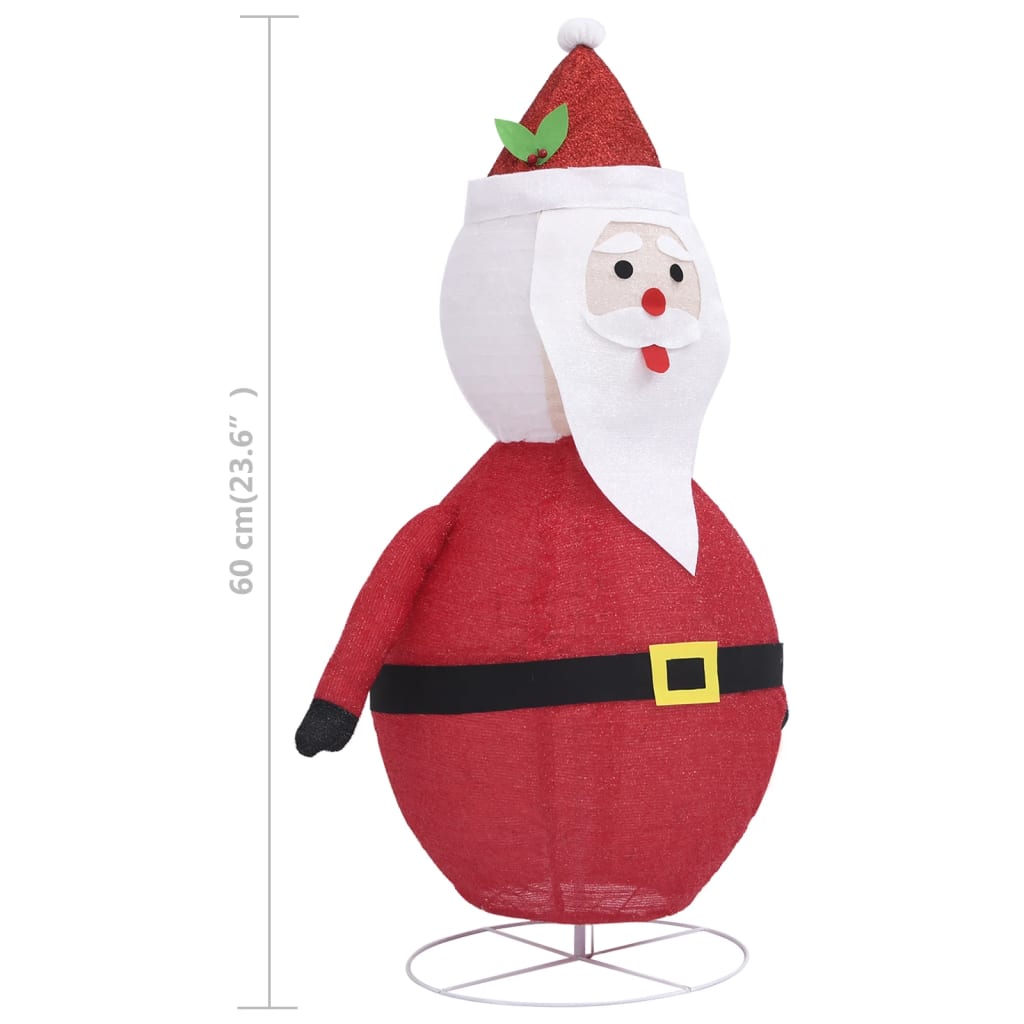 Decorative Christmas Santa Claus Figure LED Luxury Fabric 60cm