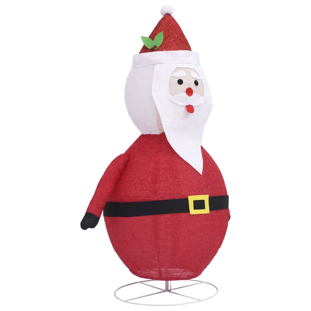 Decorative Christmas Santa Claus Figure LED Luxury Fabric 90cm