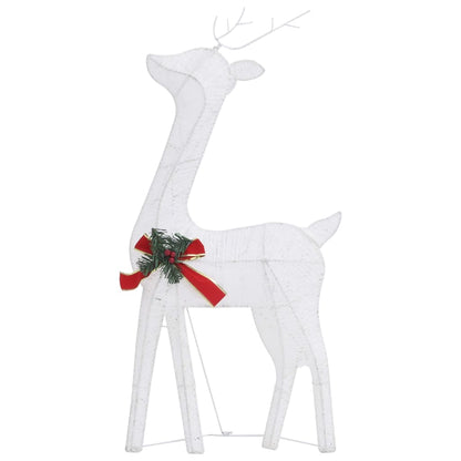Christmas Reindeer Family 270x7x90 cm White Cold White Mesh