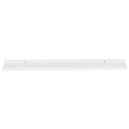 Wall Shelves 2 pcs High Gloss White 100x9x3 cm