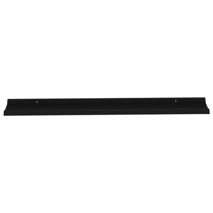 Wall Shelves 2 pcs Black 115x9x3 cm