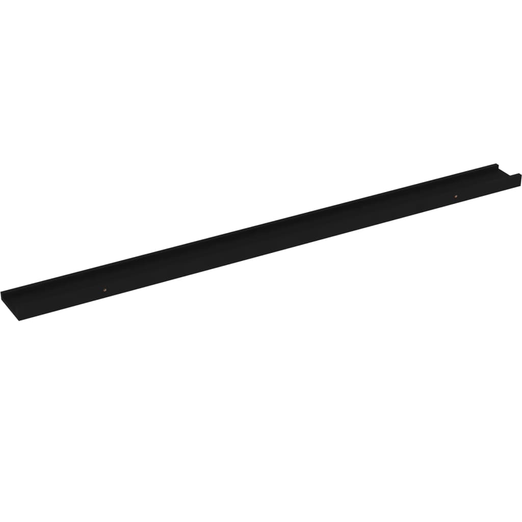 Wall Shelves 2 pcs Black 115x9x3 cm