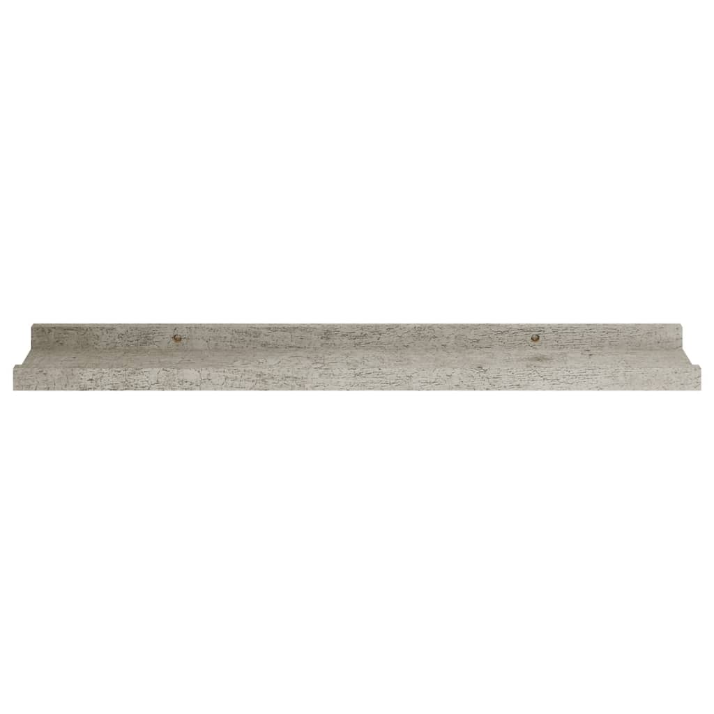 Wall Shelves 2 pcs Concrete Grey 60x9x3 cm