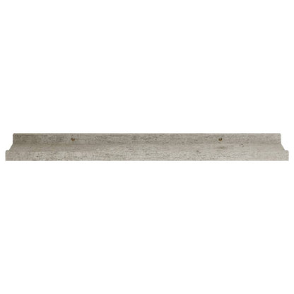 Wall Shelves 2 pcs Concrete Grey 60x9x3 cm