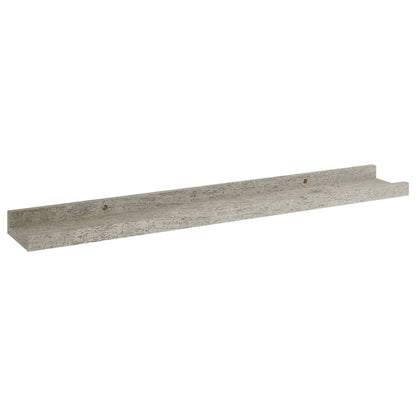 Wall Shelves 2 pcs Concrete Grey 60x9x3 cm