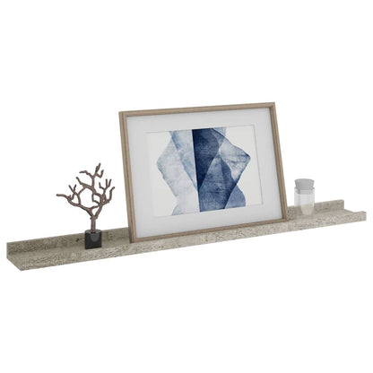 Wall Shelves 2 pcs Concrete Grey 80x9x3 cm