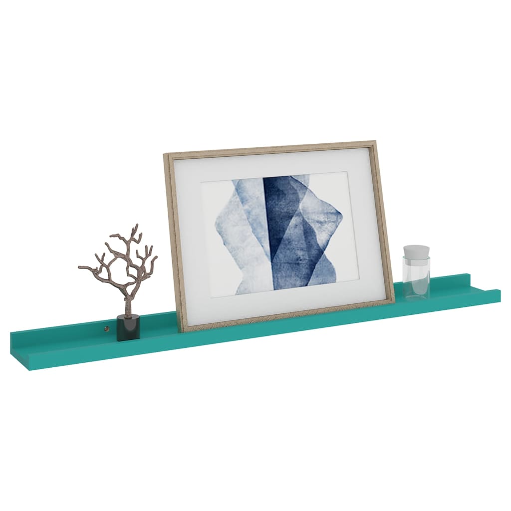 Wall Shelves 2 pcs Blue 80x9x3 cm