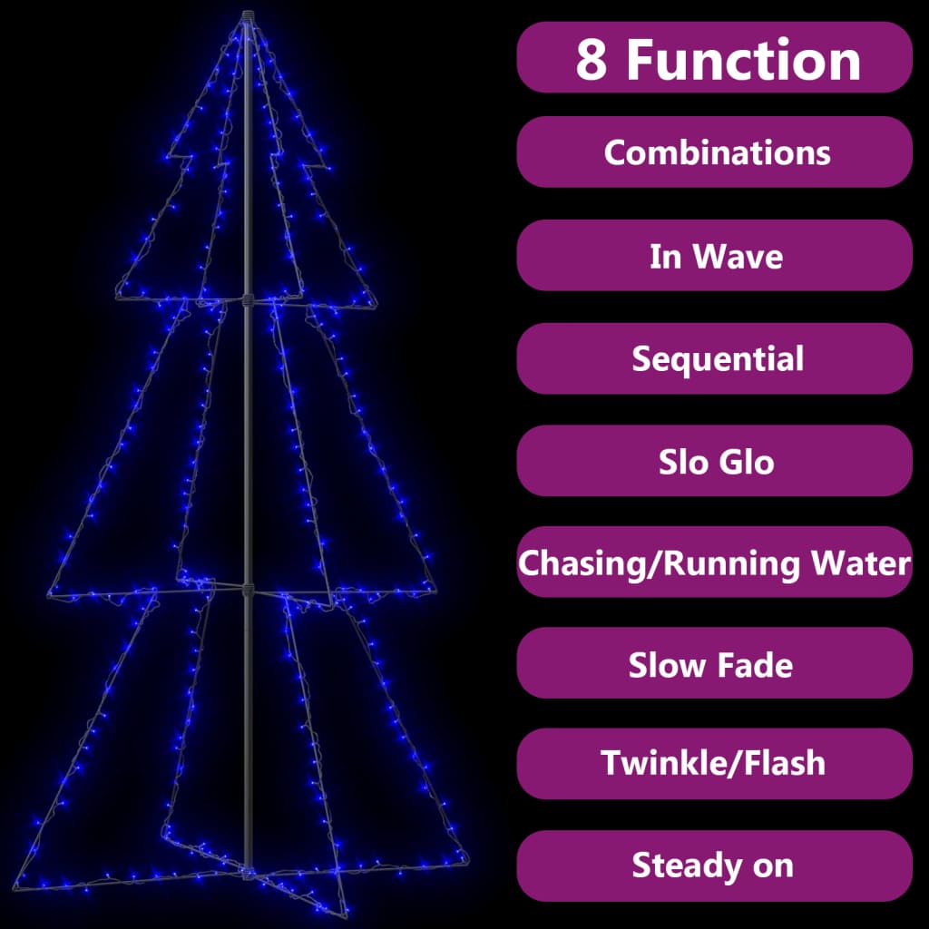 Christmas Cone Tree 300 LEDs Indoor and Outdoor 120x220 cm