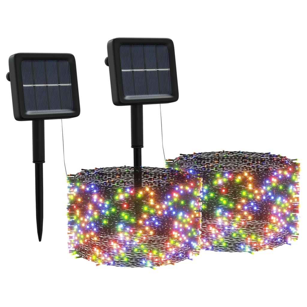 Solar Fairy Lights 2 pcs 2x200 LED Colourful Indoor Outdoor