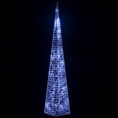 Acrylic Decorative LED Light Cone Blue 60 cm