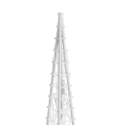 Acrylic Decorative LED Light Cone Set Warm White 30/45/60cm