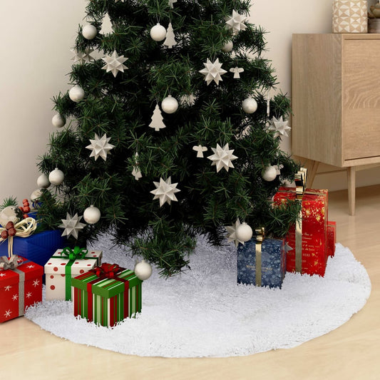 Christmas Tree Skirt White 122 cm Faux