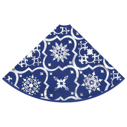 Luxury Christmas Tree Skirt with Sock Blue 90 cm Fabric