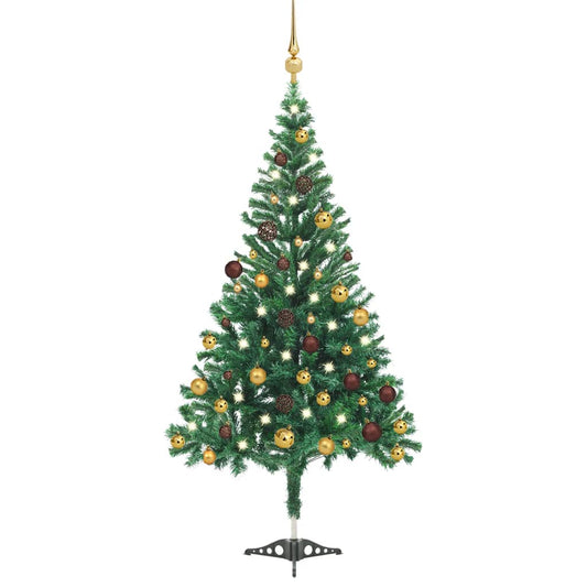 Artificial Pre-lit Christmas Tree with Ball Set 180cm 564 Branches