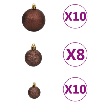 Artificial Pre-lit Christmas Tree with Ball Set 210cm 910 Branches