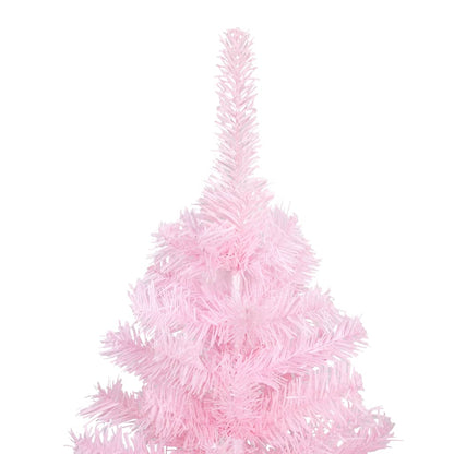 Artificial Pre-lit Christmas Tree with Ball Set Pink 180 cm PVC