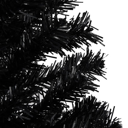 Artificial Pre-lit Christmas Tree with Ball Set Black 120 cm PVC