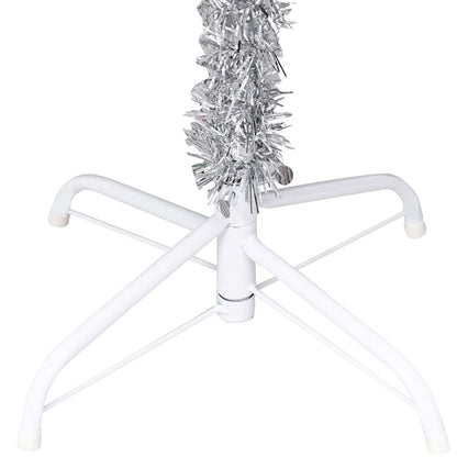 Artificial Pre-lit Christmas Tree with Ball Set Silver 150 cm PET