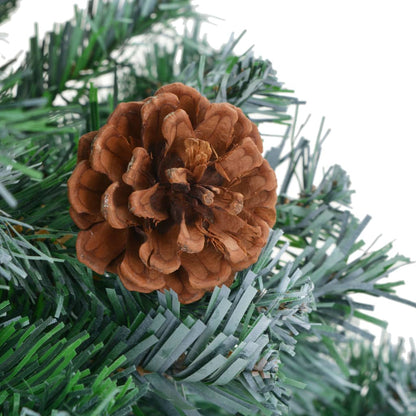 Artificial Pre-lit Christmas Tree with Ball Set&Pinecones 180 cm