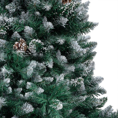 Artificial Pre-lit Christmas Tree with Ball Set&Pinecones 150 cm