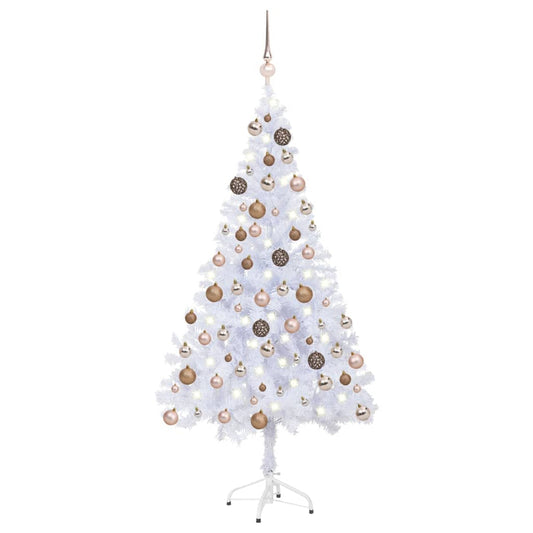 Artificial Pre-lit Christmas Tree with Ball Set 150cm 380 Branches