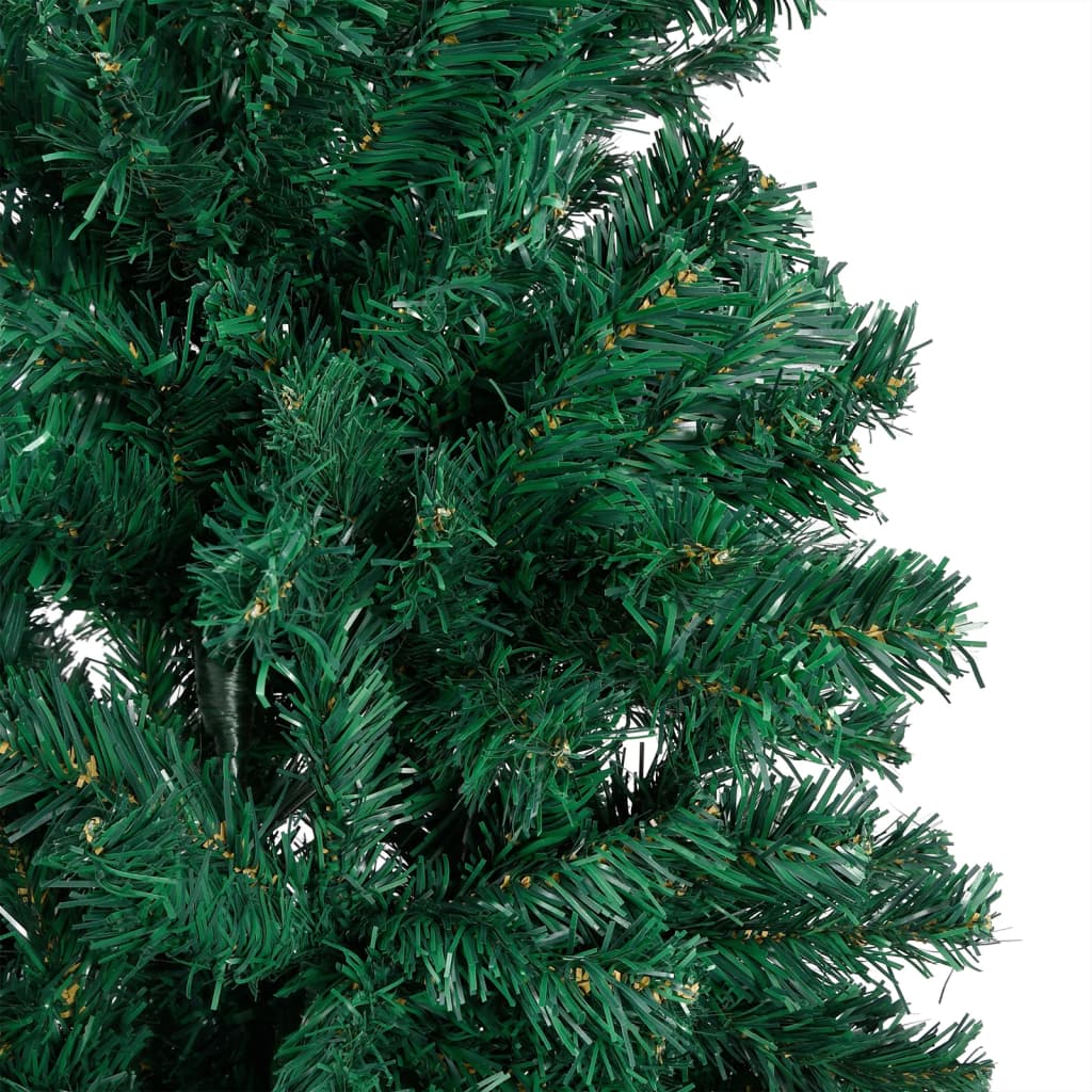 Artificial Pre-lit Christmas Tree with Ball Set Green 180 cm PVC