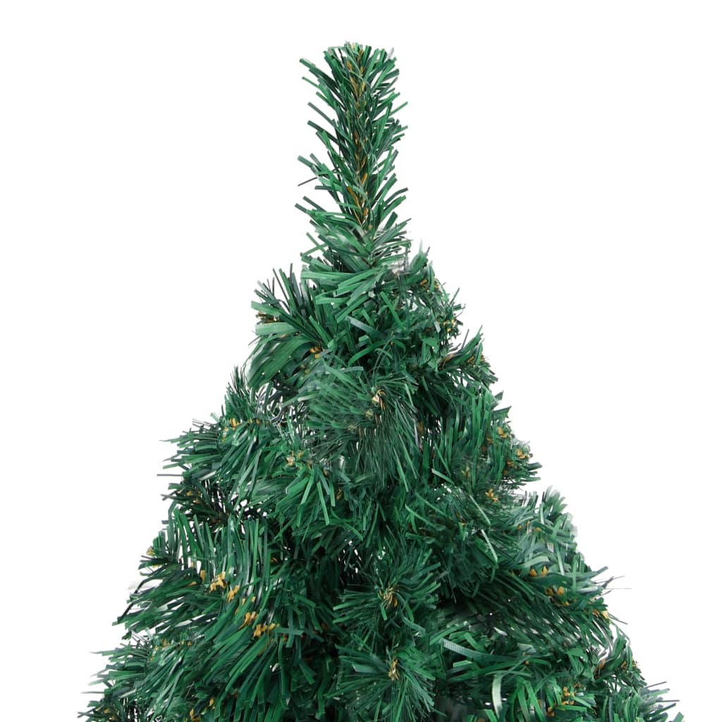 Artificial Pre-lit Christmas Tree with Ball Set Green 180 cm PVC