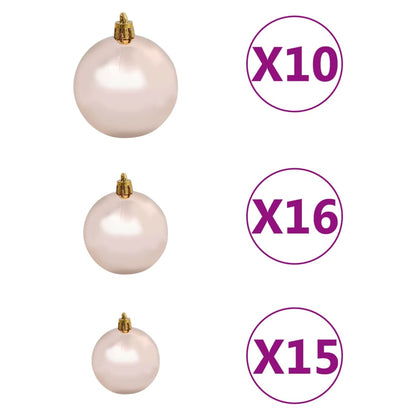 Artificial Pre-lit Christmas Tree with Ball Set White 240 cm