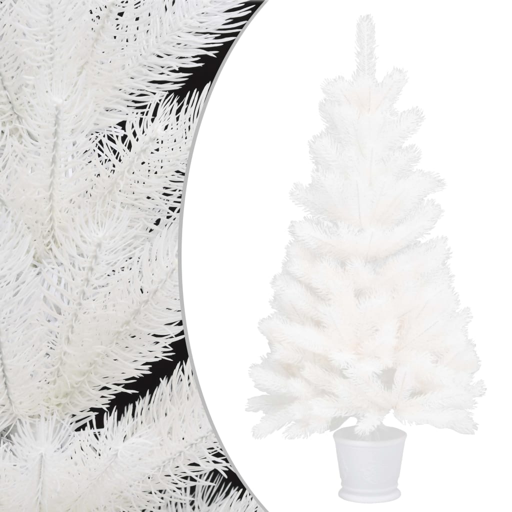 Artificial Pre-lit Christmas Tree with Ball Set White 90 cm
