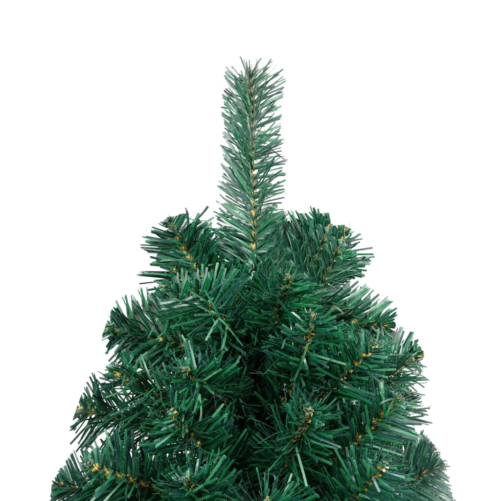 Artificial Half Pre-lit Christmas Tree with Ball Set Green 120 cm