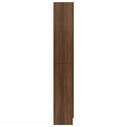 Vitrine Cabinet Brown Oak 82.5x30.5x185.5 cm Engineered Wood