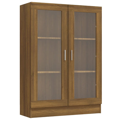 Vitrine Cabinet Brown Oak 82.5x30.5x115 cm Engineered Wood