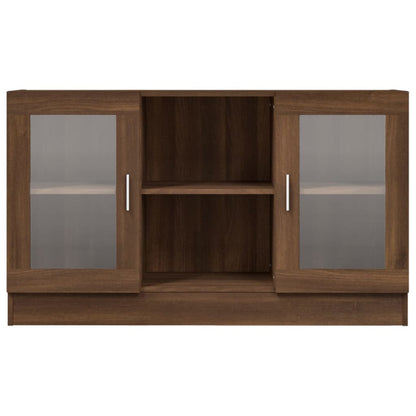 Vitrine Cabinet Brown Oak 120x30.5x70 cm Engineered Wood