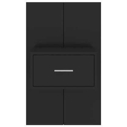 Wall-mounted Bedside Cabinets 2 pcs Black