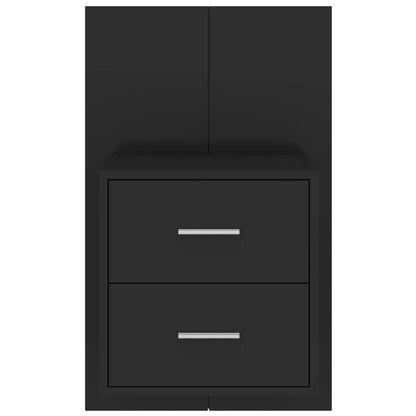 Wall-mounted Bedside Cabinets 2 pcs Black