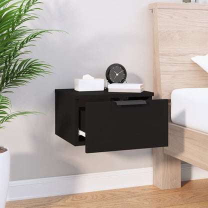 Wall-mounted Bedside Cabinets 2 pcs Black 34x30x20 cm