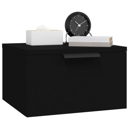 Wall-mounted Bedside Cabinets 2 pcs Black 34x30x20 cm