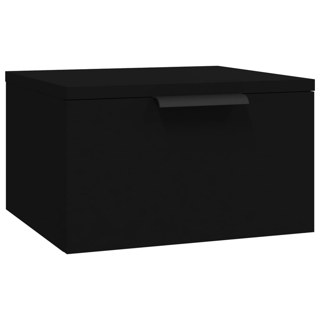 Wall-mounted Bedside Cabinets 2 pcs Black 34x30x20 cm