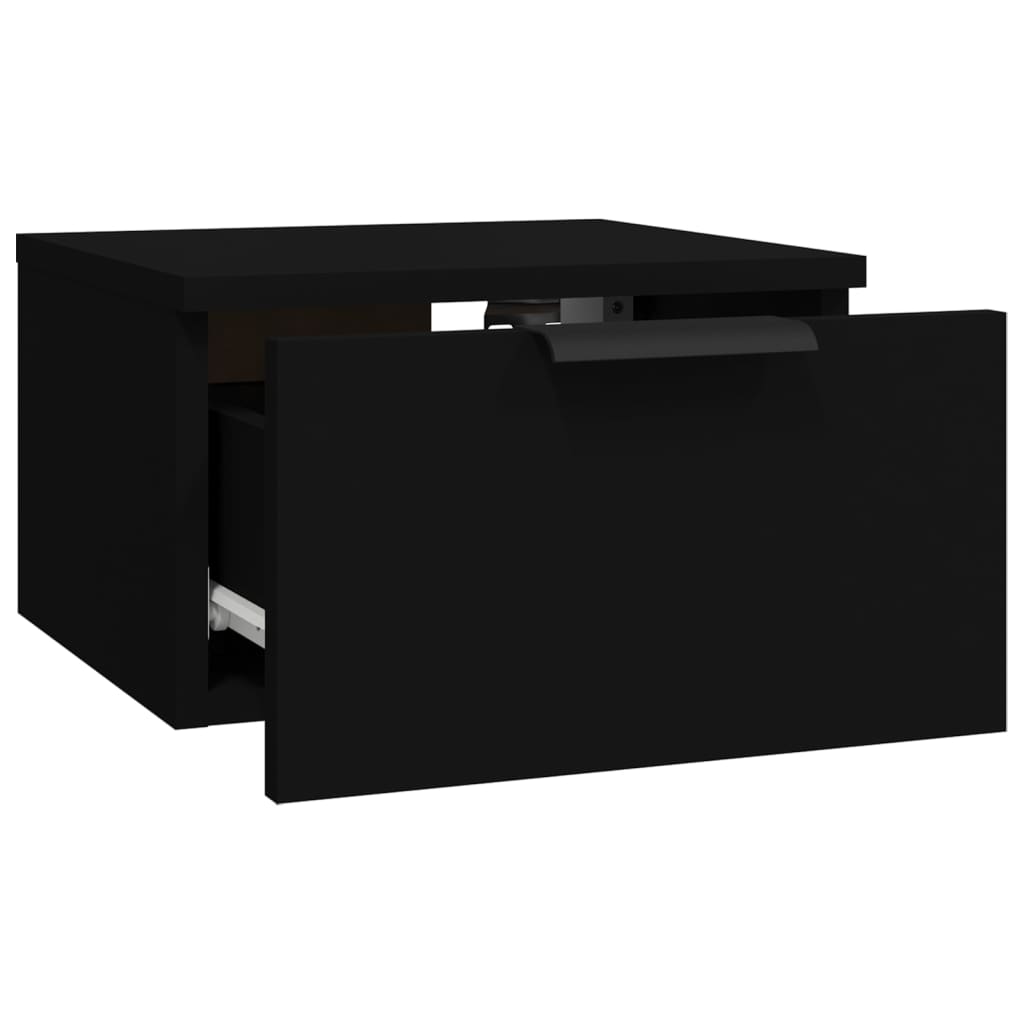 Wall-mounted Bedside Cabinets 2 pcs Black 34x30x20 cm