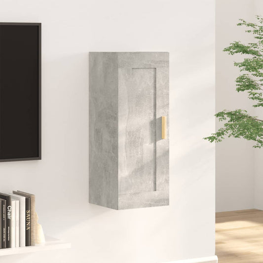 Wall Cabinet Concrete Grey 35x34x90 cm Engineered Wood