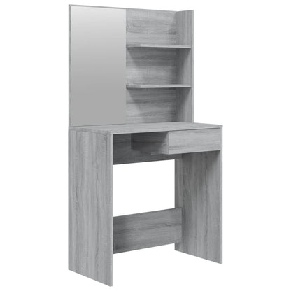 Dressing Table with Mirror Grey Sonoma 74.5x40x141 cm