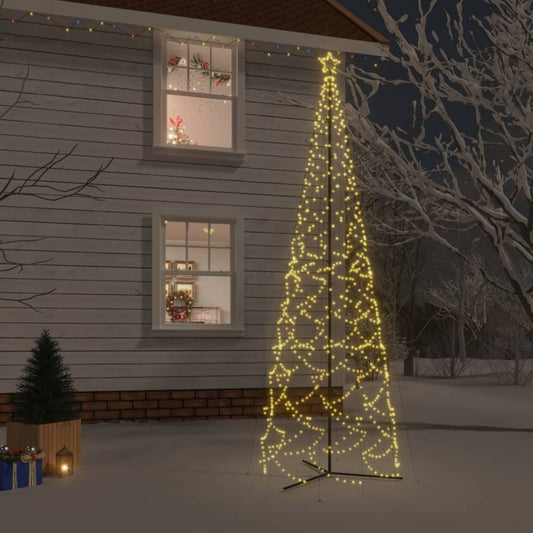 Christmas Cone Tree Warm White 732 LEDs 160x500 cm