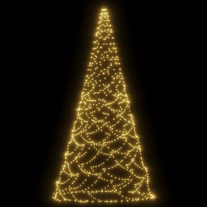 Christmas Tree on Flagpole Warm White 500 LEDs 300 cm