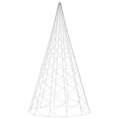 Christmas Tree on Flagpole Warm White 3000 LEDs 800 cm
