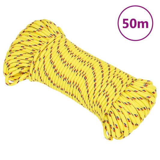 Boat Rope Yellow 3 mm 50 m Polypropylene