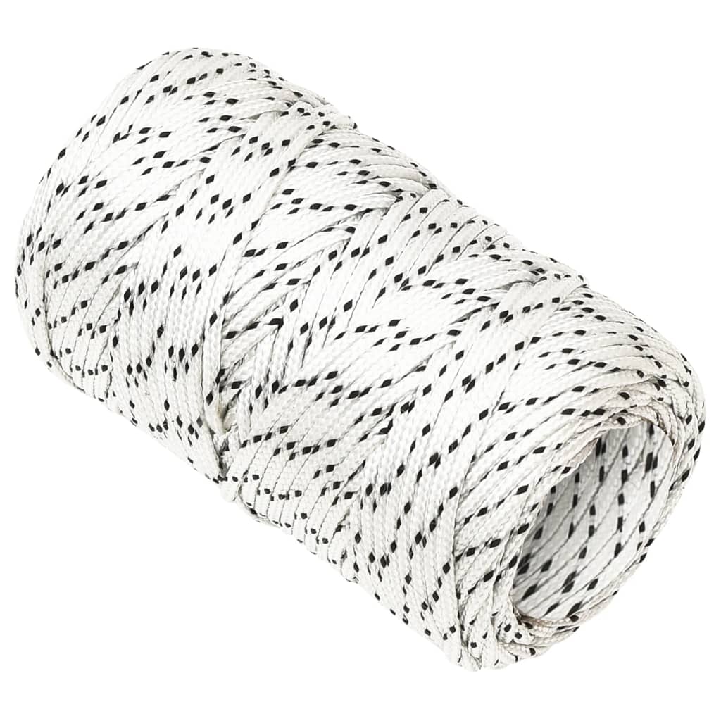 Braided Boat Rope White 2 mmx25 m Polyester