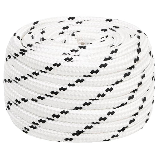 Braided Boat Rope White 18 mmx25 m Polyester