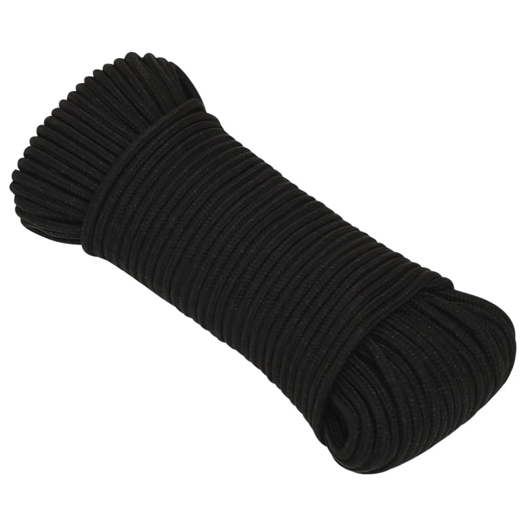 Work Rope Black 3 mm 25 m Polyester