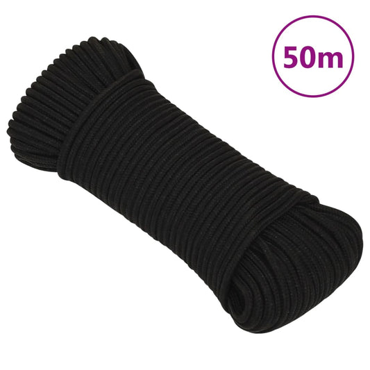Work Rope Black 3 mm 50 m Polyester