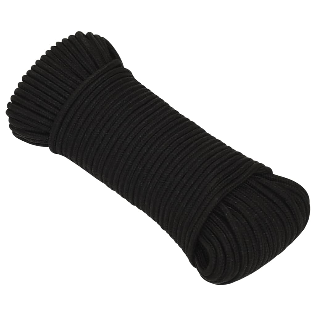 Work Rope Black 4 mm 25 m Polyester